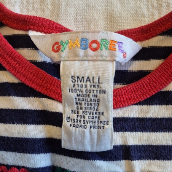 Gymboree girls size small 2-3 years Vintage blue postage stamp design dress VGUC - Picture 3 of 4